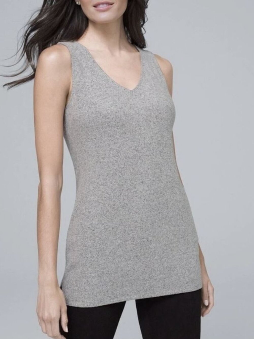 WHBM Cozy V-Neck Tunic Tank Small